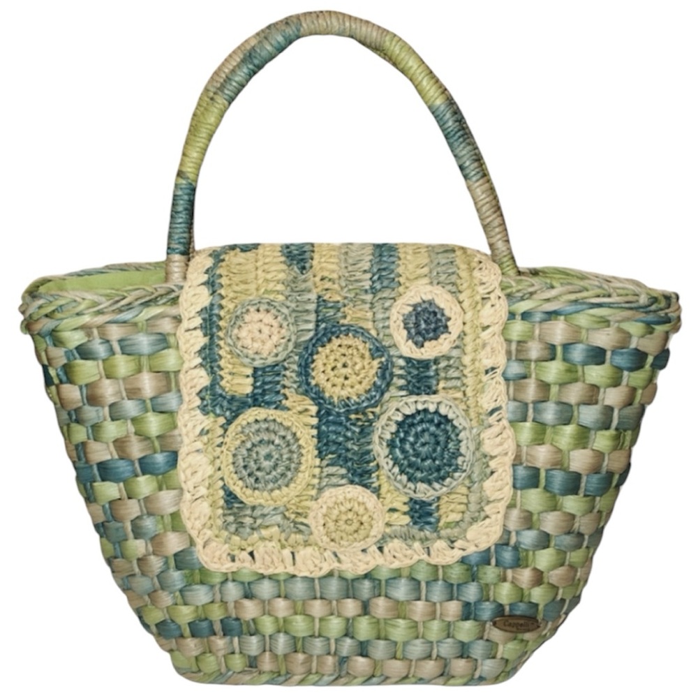 Cappelli Straworld Raffia Woven & Crochet Handbag/Tote